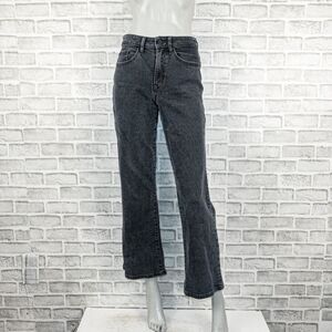 PORTER BLUE Rebel Wide Leg Denim Jeans in Carbon black washed size 25